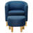 Upholstered 27" Wide Barrel Chair with Ottoman-100102287