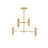 8 - Light Modern Mid-Century Tiered Sputnik Linear Semi Flush Mount