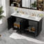 Rangement de meuble-lavabo moderne noir