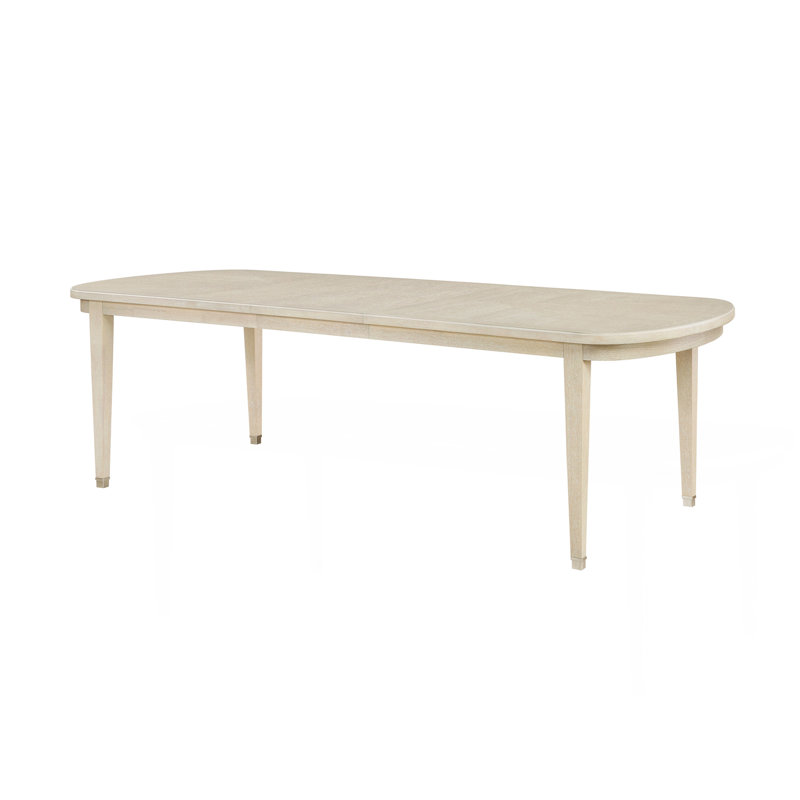 1 table de salle à manger en chêne clair de 96 pouces avec rallonge séparée et meubles en bois de qualité durable