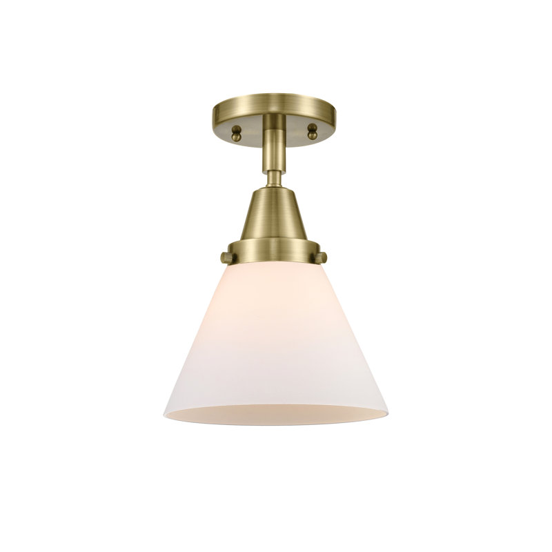 Plafonnier en verre, Laiton antique, Oui, Ampoule non incluse