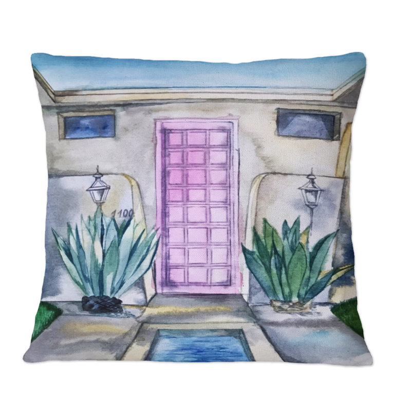 Coussin Rose, 16 po x 16 po