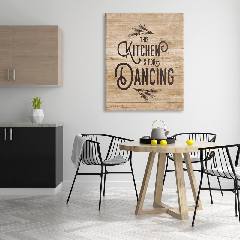 This Kitchen Is For Dance, L 36 po x H 48 po, Plaque murale