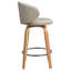 26" Upholstered Swivel Bar and Counter Stool with Wood Frame-325913600