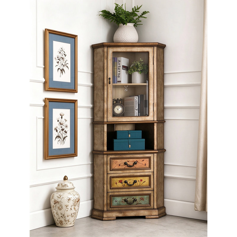 28.35 " W China Cabinet, Gold