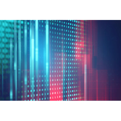 Big Data Abstract Illustration - Wrapped Canvas Print