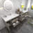 Moreno Bailey 113.5 " W Wall Mounted Wall Mounted 2 Double Combined Vanity Unit Bathroom Vanity With Acrylic Top-87461151