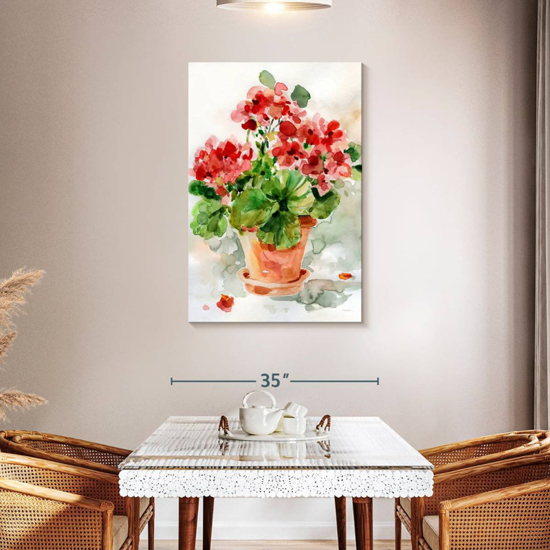Harnek Summer Geranium I, 45" H x 30" W