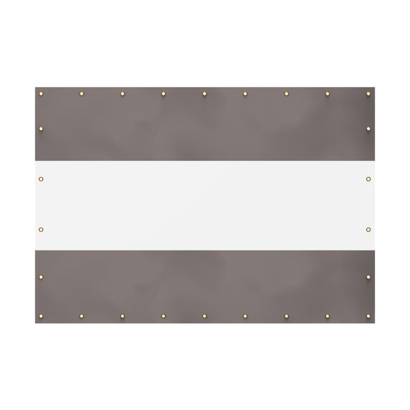 Rideau transparent d'extérieur robuste, Gris, H 83 po x l 118,9 po