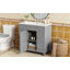 Meuble-lavabo gris de 36 pouces avec lavabo en céramique, structure en bois massif, portes à fermeture en douceur et beaucoup de rangement pour les salles de bain modernes-784140540-784140536