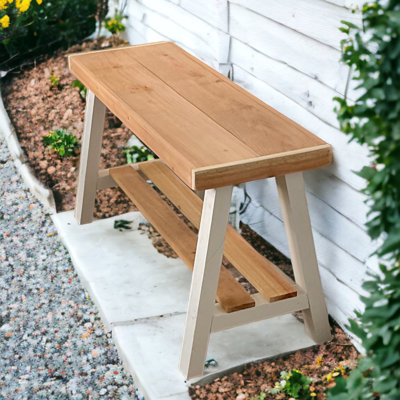 Minoo Solid Wood Storage Bench