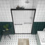 Double porte de douche coulissante avec chanfrein - verre trempé à rebords, poignée en acier inoxydable, conception bloquant la fonction d'étanchéité-121004712