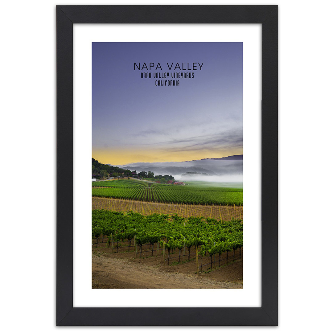 Bilder mit Rahmen, Napa Valley Landschaftsbild