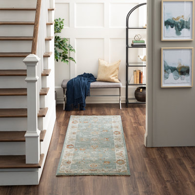 Tapis bleu / crème Amasya