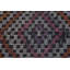 Tapis moderne en laine à motif géométrique noir 50 x 66,9 po
