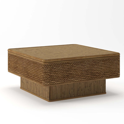 Vintage Coffee Table with Adjustable Storage and Silent Lift