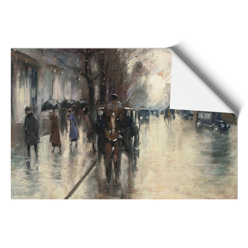Under The Lime Trees by Lesser Ury - No Frame Painting, 42cm H x 59cm W x 0.1cm D