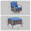 Ensemble de foyer d'extérieur de style industriel Latitude Run® - 2 fauteuils coulissants pivotants, foyer au propane de 30 po, 2 repose-pieds résistants aux intempéries-107381712