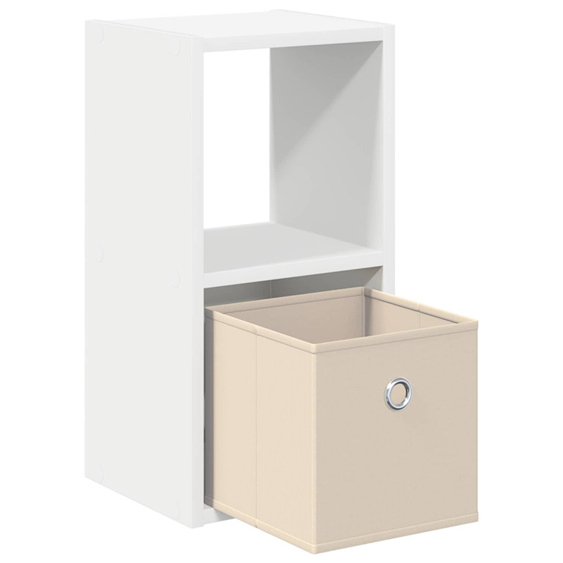 25.5cm W Composite Bedside Table, White