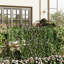 Clôture de treillis de jardin en métal noir de 4 pièces - panneau décoratif antirouille 75 po pour plantes grimpantes, légumes, fleurs - écran d'intimité extérieur