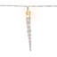 Guirlande de glaçons de Noël - blanc chaud - fil transparent 4,5 pi - 10 carats