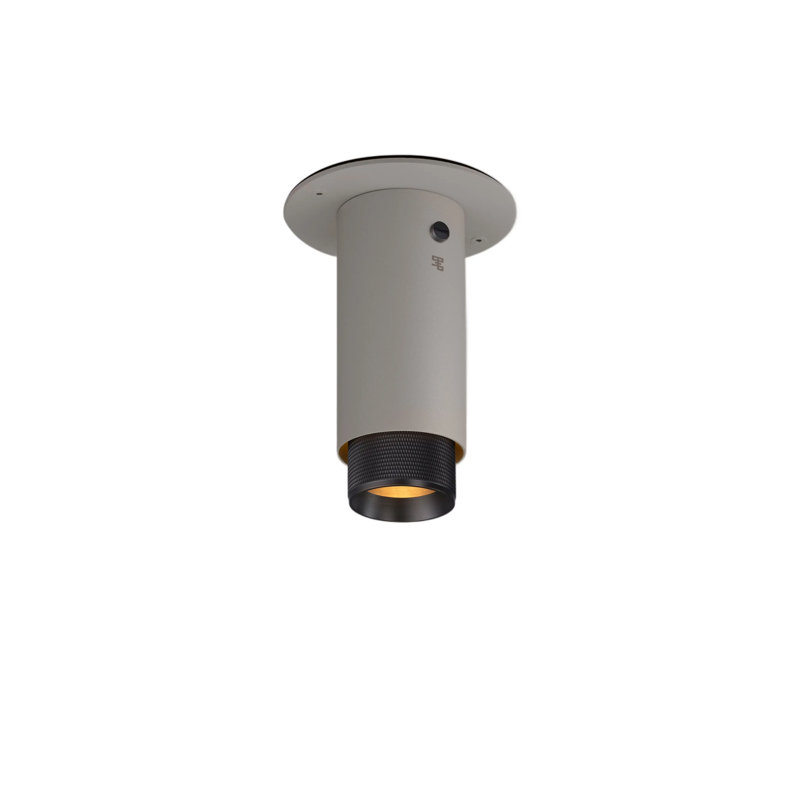 Polycarbonate Flush Mount, Smoked Bronze, Stone