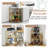 Corner Printer Stand with Charging Station Adjustable Metal Mesh Shelf White-121282974