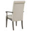 Ensemble de salle à manger extensible Cresswell 7 pièces, 104 pouces, couleur taupe vieilli