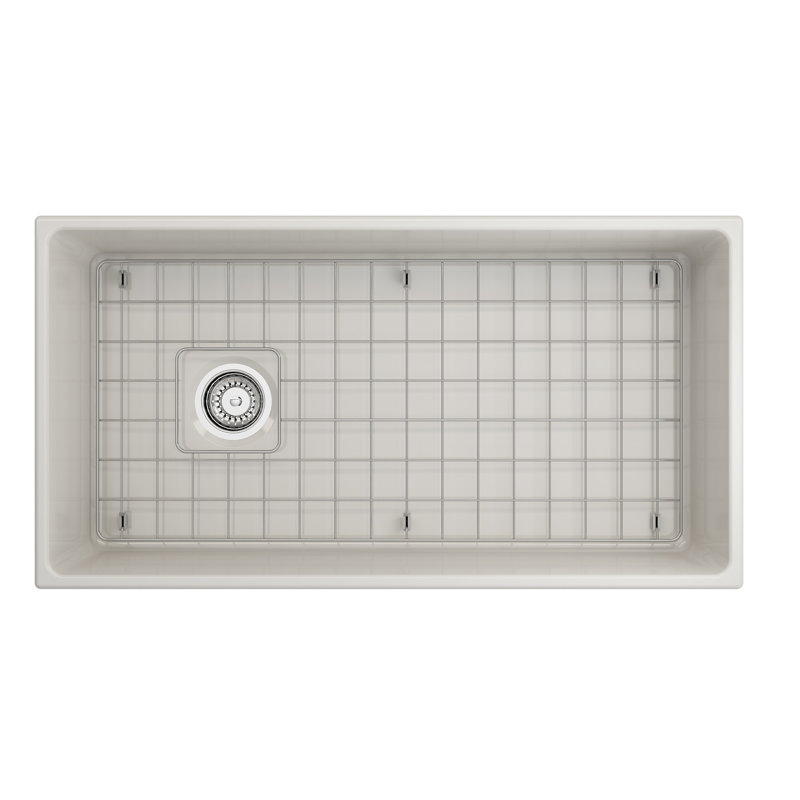 36'' L Farmhouse / Apron Fireclay Kitchen Sink, Biscuit