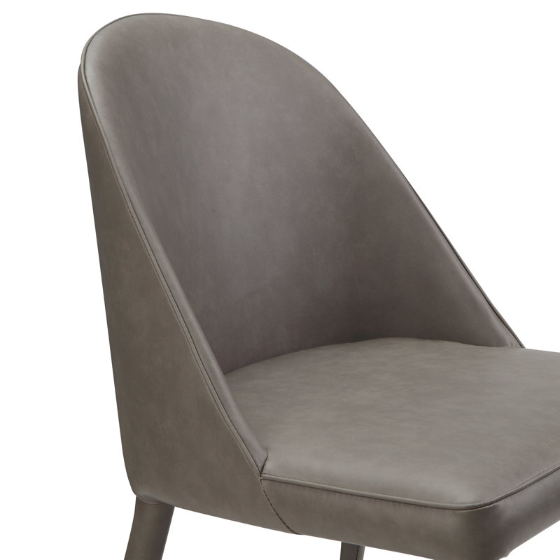 Brennon Upholstered Dining Chair, Grey Faux Leather