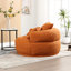 Simple, éponge en chenille, sans assemblage, fauteuil-lit pour chambre à coucher, salon, orange, housse lavable, forme compacte, 3 coussins assortis, assemblage en éponge requis, salon moderne, structure,-661506247