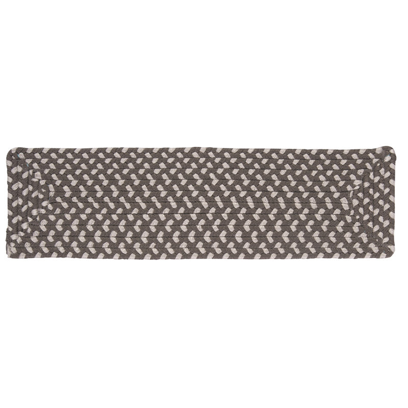 Tapis d'escalier Marathovounos - Feu de joie, Tapis d'escalier simple, Gris brumeux