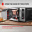 Micro-onde de comptoir 1,2 pi3, capteur intelligent, 12 fonctions automatiques, fonction sourdine, argenté, 1100 W