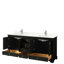 Meuble-lavabo double autoportant Deborah avec plateau en quartz-98142014-98142015-98213894
