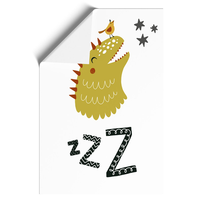 ZZZ Dino - Frameless Print, 84cm H x 59cm W x 0.1cm D