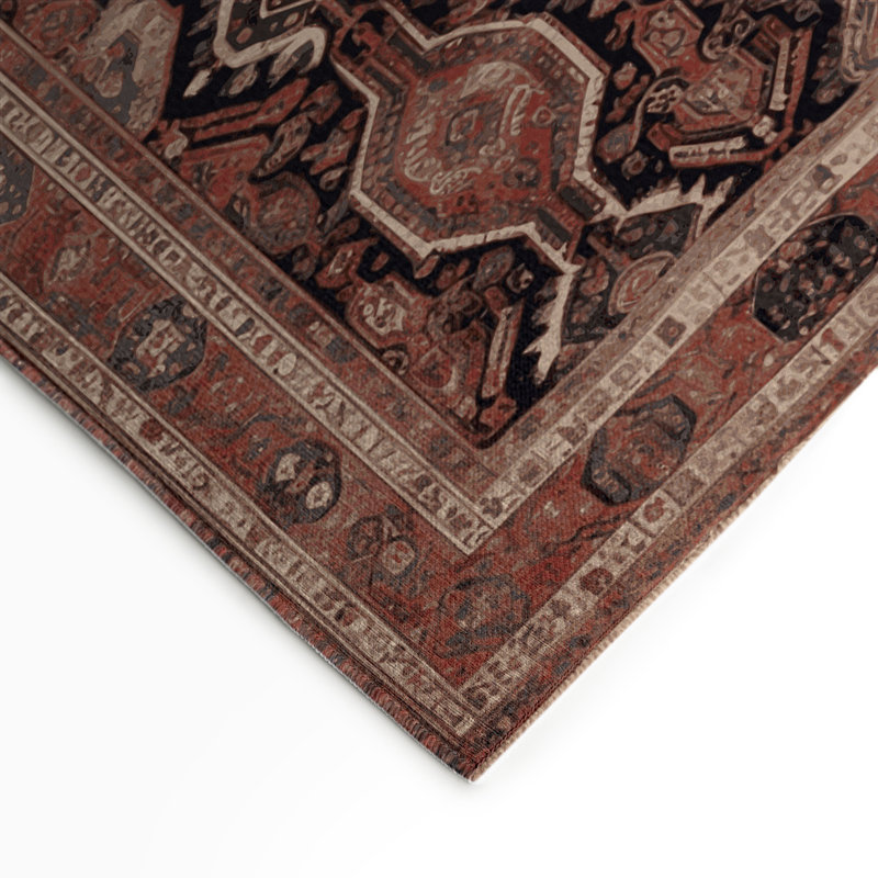 Tapis d'intérieur et d'extérieur brun Persian, Rectangulaire 3 pi x 5 pi