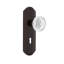 Crystal Meadows Interior Mortise Door Knob with Deco Long Plate-498153414
