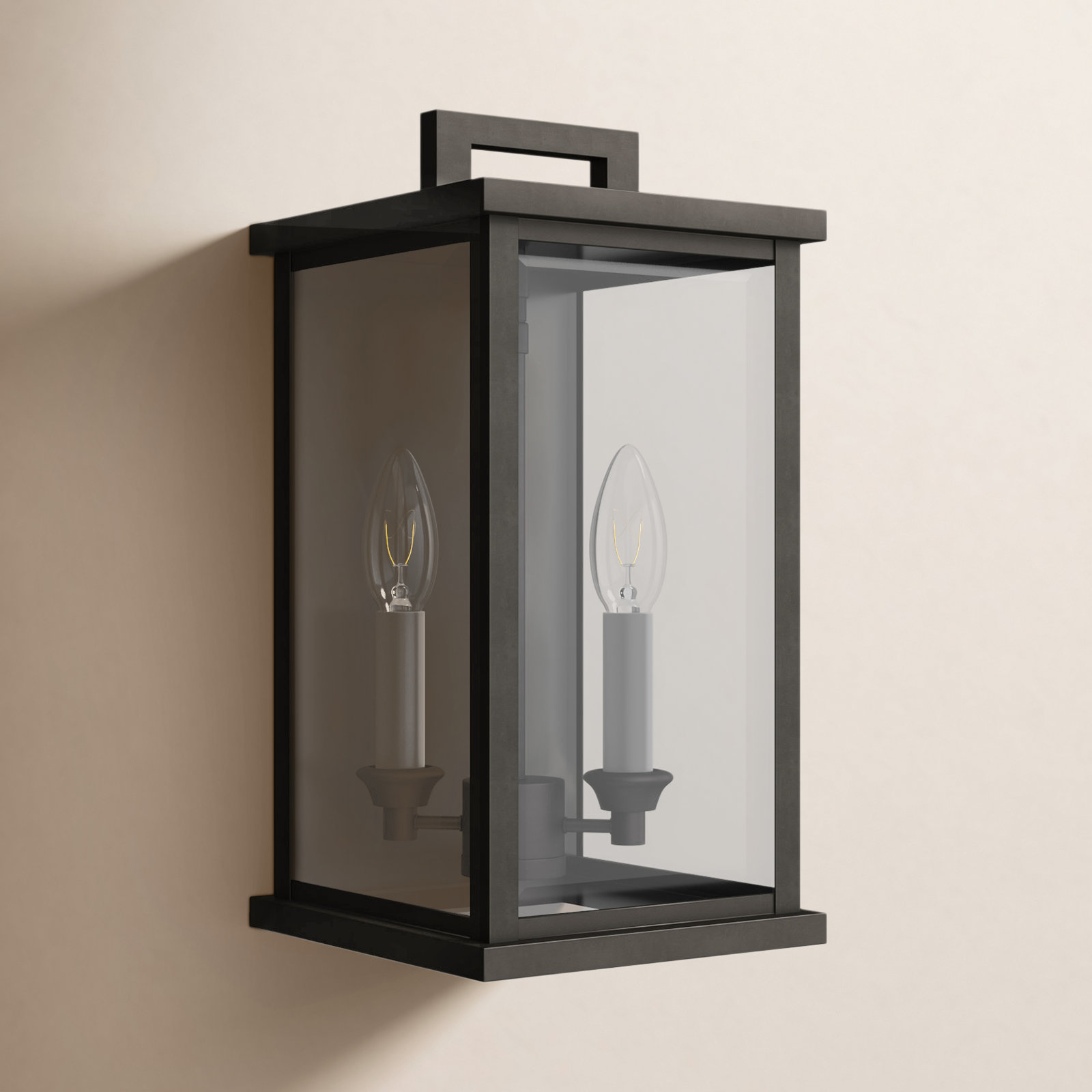 Nouri 2 Light Outdoor Wall Light, 14.25" H x 7.75" W x 8.25" D
