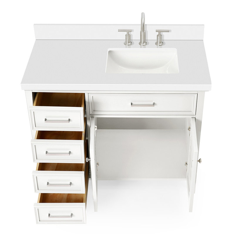 Ensemble de meuble-lavabo simple 43 po Bodhin, Blanc