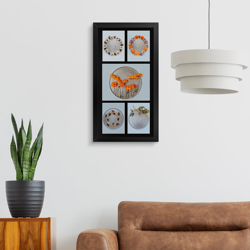 Cadre photo en bois avec photos d'ouverture 8 x 10 et 5 x 7