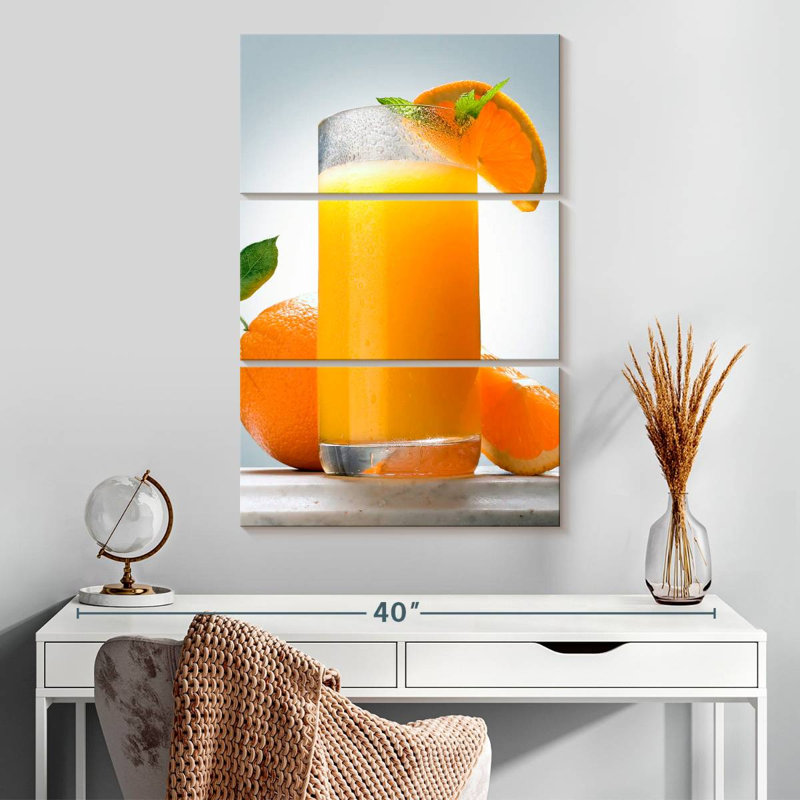 Yarlin Glass Of Orange Juice, 32" H x 20" W