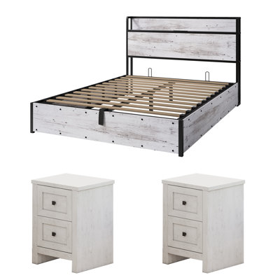 Ensemble de chambre avec grand lit 3 pièces Tryston