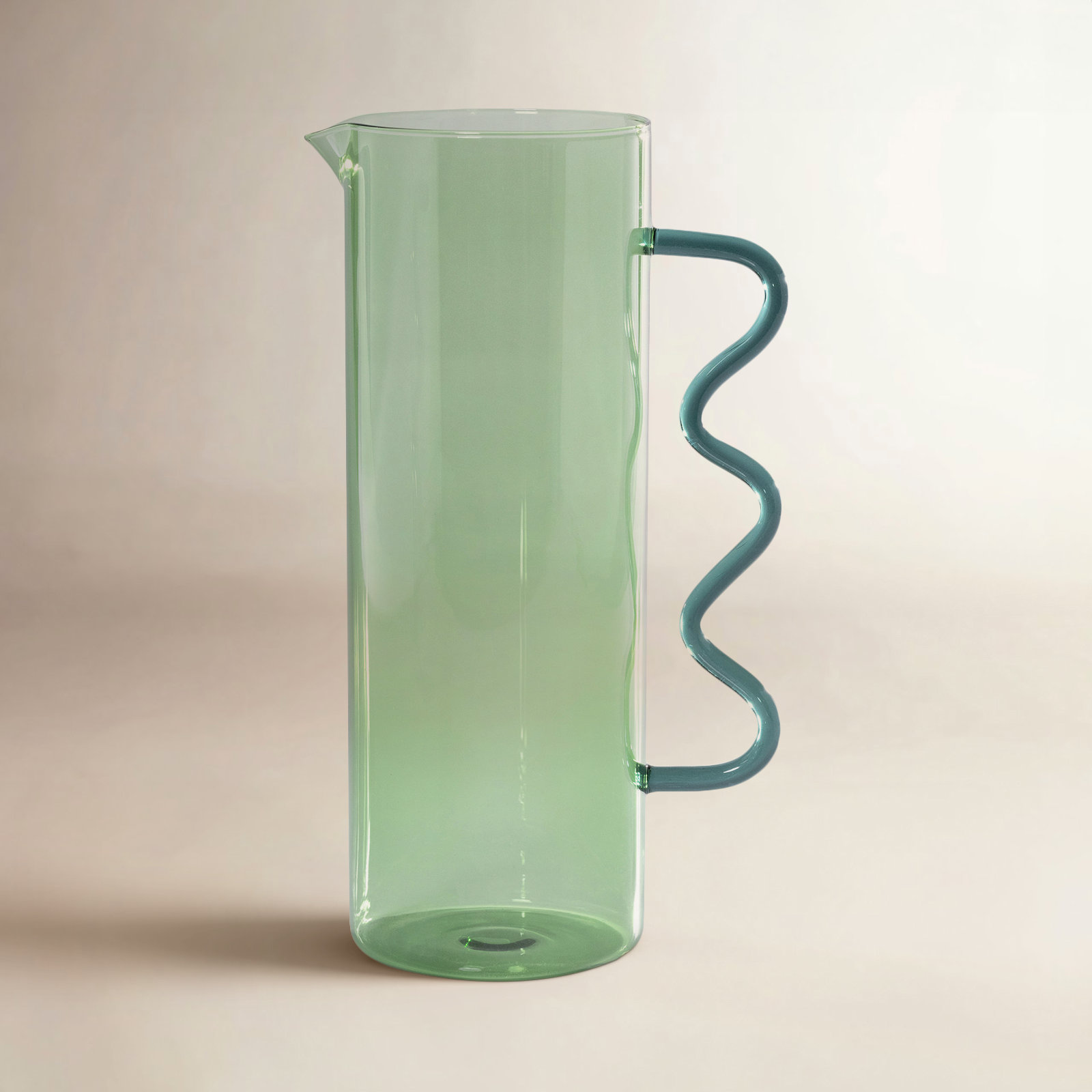 Borosilicate Glass Pitcher, Green
