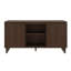 Meuble télé / buffet moderne 2 portes avec tablette centrale (59 x 16 x 30 po), noyer-1713719160-1713719111