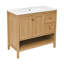 Meuble-lavabo autoportant en chêne 36 po avec comptoir à 3 trous Château-105680424-121545991-121545994