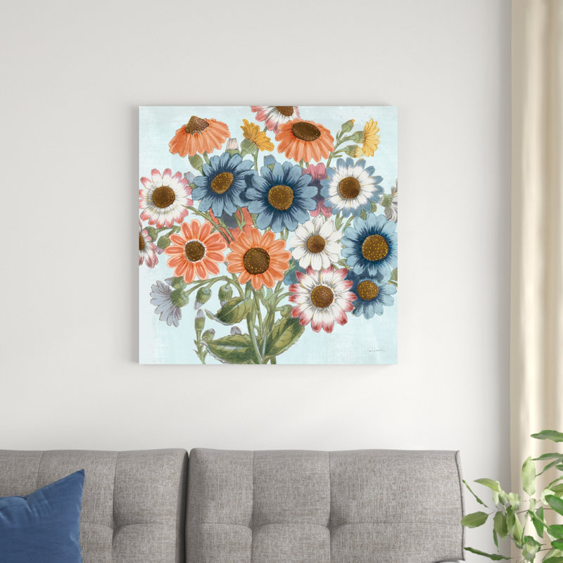 «Fresh Midsummer I» par Sue Schlabach - peinture sur toile tendue, H 30 po x l 30 po x P 1,25 po