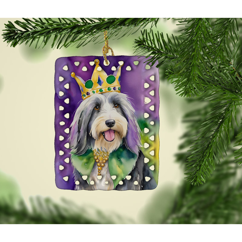 Ornement en porcelaine barbu, Bearded Collie 4733