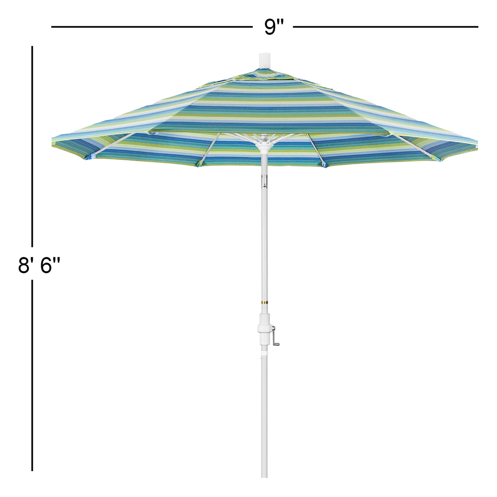 Roverta 108'' Sunbrella® Outdoor Umbrella, Seville Seaside Stripe Sunbrella®