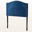Tête de lit tapissier à tête cloutée en velours bleu royal Montserrad, H 56,04 po x l 38,69 po x P 2,16 po
