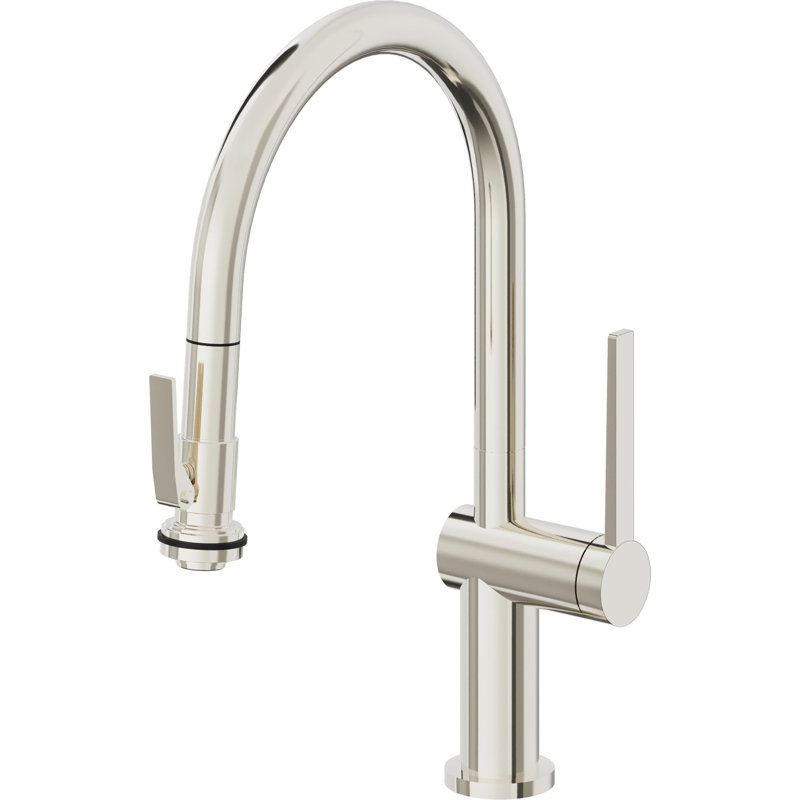 La Spezia Kitchen Faucet, Polished Nickel